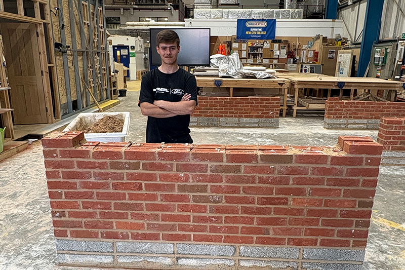 Joe building his wall